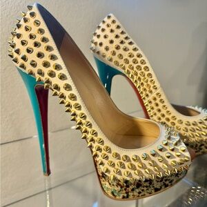 Christian Louboutin Studded Platform Heels